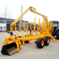 Hot Sale Foresty Machine Zm8006 8tons ATV Log Loading Trailer with Log Timber Crane Grapple Grab